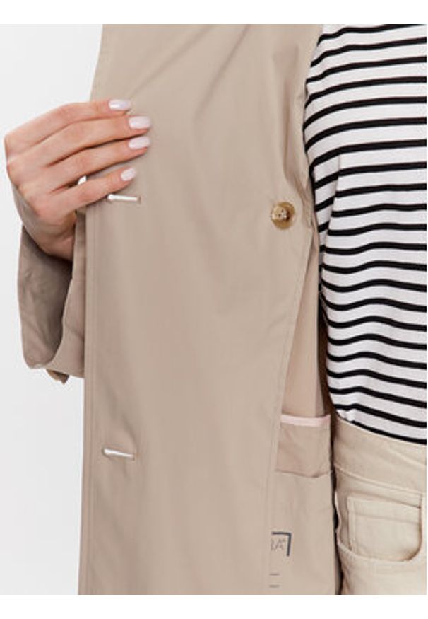 Geox Trencz Soleil W3522N-T2611 F5241 Brązowy Regular Fit. Kolor: brązowy. Materiał: syntetyk