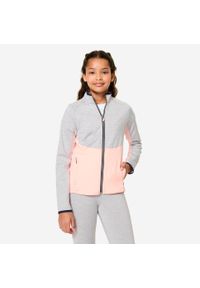 Decathlon - Dres dziecięcy Domyos. Okazja: na uczelnię. Kolor: różowy. Materiał: elastan, poliester, materiał. Styl: sportowy