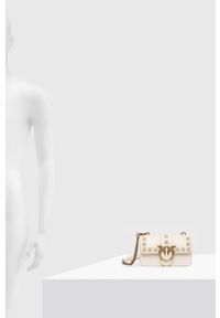 Pinko torebka skórzana kolor biały. Kolor: biały. Materiał: skórzane #2