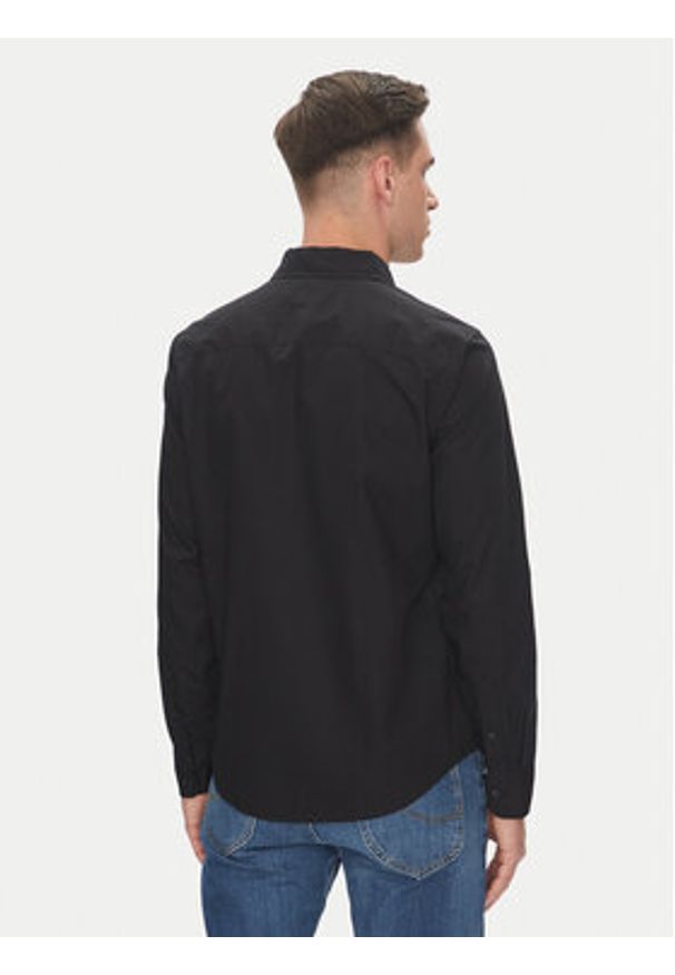 Mustang Koszula Canton 1016238 Czarny Slim Fit. Kolor: czarny. Materiał: bawełna