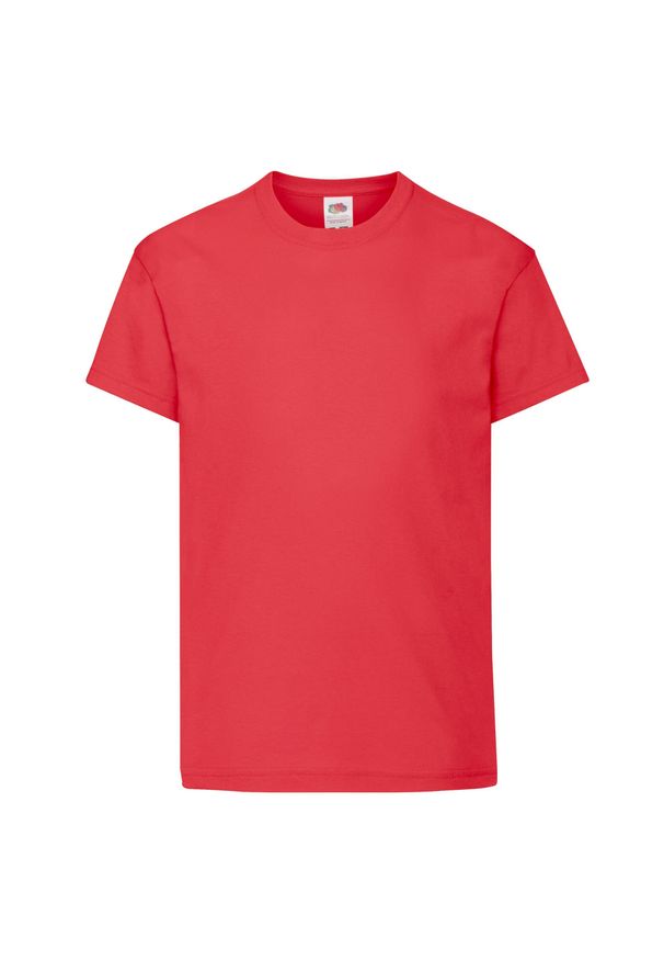 FRUIT OF THE LOOM - Oryginalna Koszulka Dla Dzieci. Kolor: czerwony. Sport: turystyka piesza