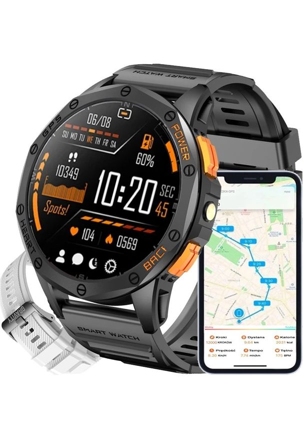 Gravity - Zegarek męski SMARTWATCH GRAVITY GT24-2 BK/BK/WH PROF. Rodzaj zegarka: smartwatch