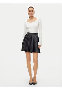 Vero Moda Spódnica z imitacji skóry Naomielly 10316312 Czarny Regular Fit. Kolor: czarny. Materiał: skóra