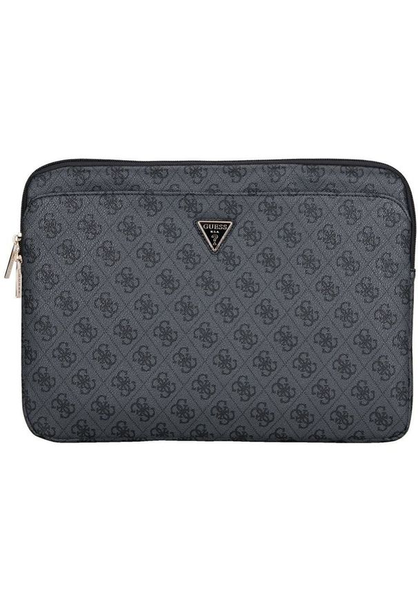 Torba Guess Sleeve 14" 4G Zipper Pocket Triangle Logo czarny. Kolor: czarny