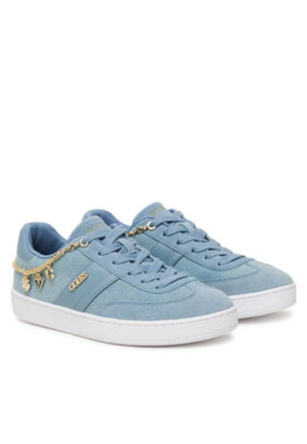 Guess Sneakersy 177191 Niebieski. Kolor: niebieski. Materiał: materiał