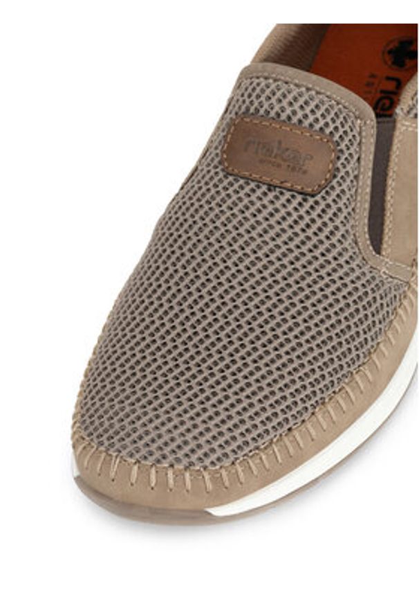 Rieker Półbuty 11954-64 Beżowy. Kolor: beżowy. Materiał: materiał