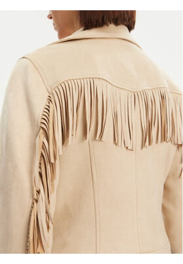 Noisy may - Noisy May Kurtka z imitacji skóry Abby 27033110 Beżowy Regular Fit. Kolor: beżowy. Materiał: skóra