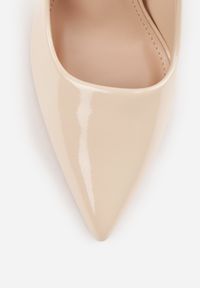 Renee - Beżowe Szpilki Lakierowane w Klasycznym Stylu Rotina. Kolor: beżowy. Materiał: lakier. Obcas: na szpilce. Styl: klasyczny #4