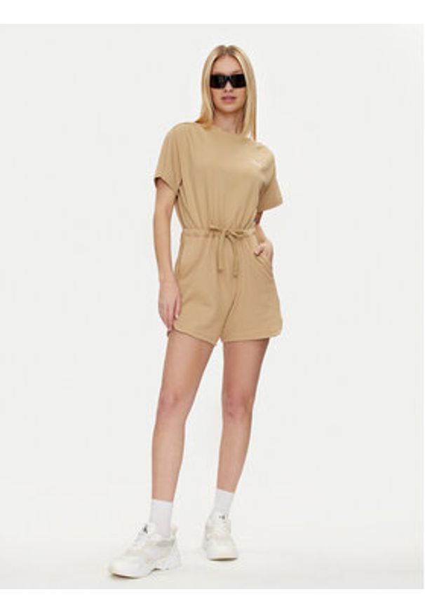 Puma Kombinezon HER 677891 Beżowy Relaxed Fit. Kolor: beżowy. Materiał: syntetyk, bawełna