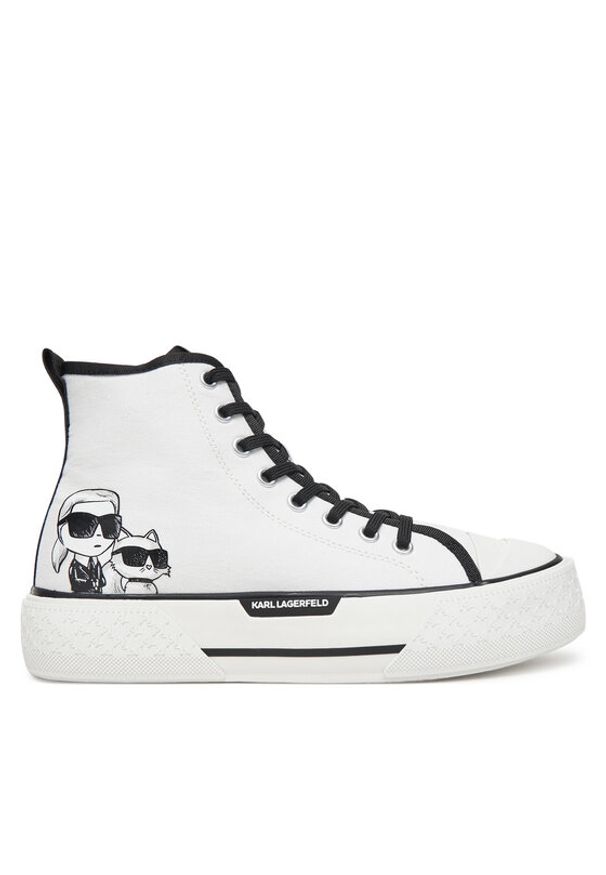 Karl Lagerfeld - KARL LAGERFELD Trampki KL60654T Biały. Kolor: biały. Materiał: materiał