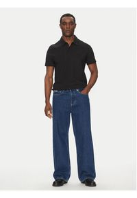 Calvin Klein Jeans Polo LV040HM281 Czarny Regular Fit. Typ kołnierza: polo. Kolor: czarny. Materiał: syntetyk