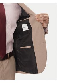 Lindbergh Garnitur 30-61040 Beżowy Slim Fit. Kolor: beżowy. Materiał: syntetyk