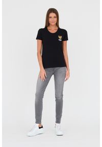MOSCHINO Czarny damski t-shirt, Rozmiar S. Kolor: czarny. Materiał: bawełna #5