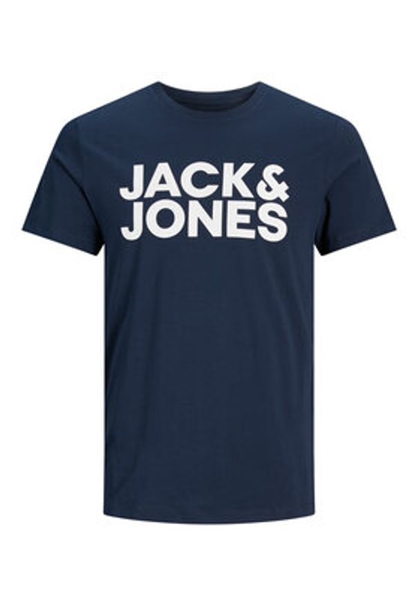 Jack & Jones T-Shirt Corp 12151955 Granatowy Slim Fit. Kolor: niebieski. Materiał: bawełna