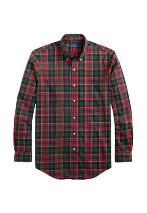 Polo Ralph Lauren Koszula 710953644008 Czerwony Custom Fit. Typ kołnierza: polo. Kolor: czerwony. Materiał: bawełna