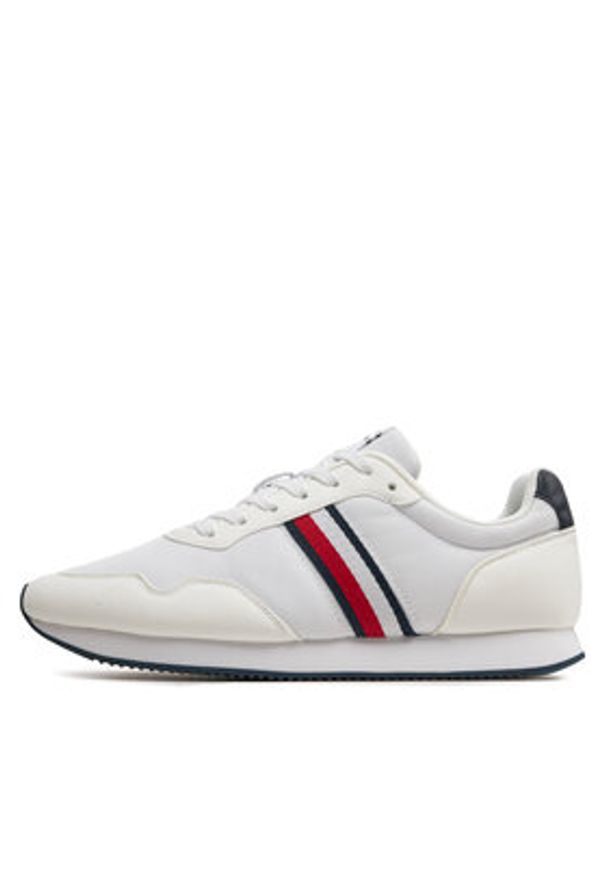 TOMMY HILFIGER - Tommy Hilfiger Sneakersy Lo Runner Mix FM0FM04958 Biały. Kolor: biały. Materiał: materiał