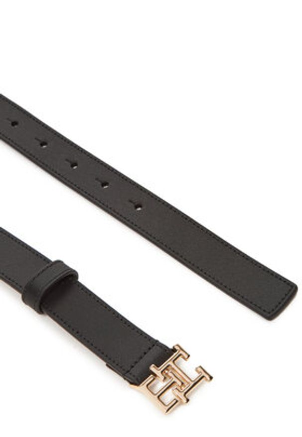 TOMMY HILFIGER - Tommy Hilfiger Pasek Damski Th Modern 2.5 AW0AW17496 Czarny. Kolor: czarny. Materiał: skóra