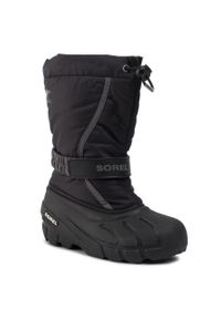 sorel - Śniegowce Sorel Youth Flurry NY1965 Black/City Grey 016. Kolor: czarny. Materiał: materiał