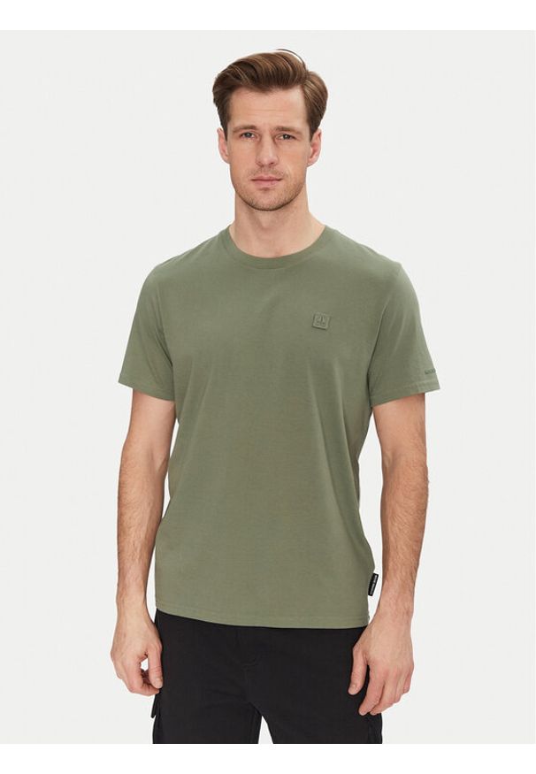 Moose Knuckles T-Shirt Duluth M15MT759 Zielony Regular Fit. Kolor: zielony. Materiał: bawełna