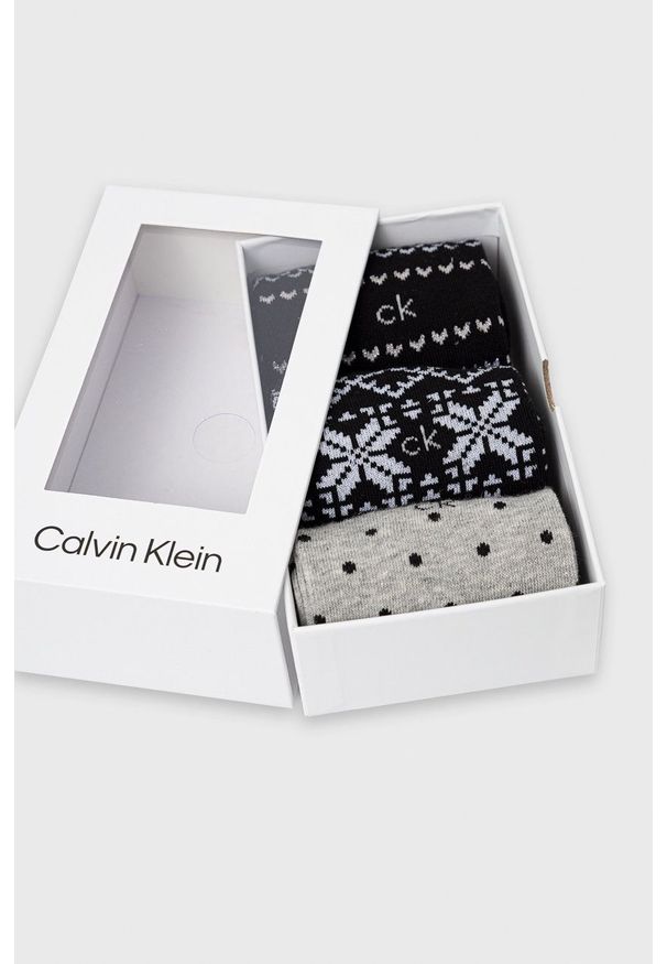 Calvin Klein - Skarpetki (3-pack). Kolor: czarny