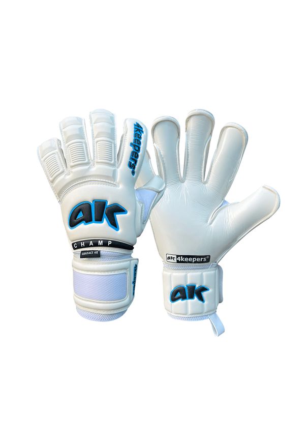 4KEEPERS - Rękawice bramkarskie 4Keepers Champ AQ Contact VI. Kolor: biały. Sport: piłka nożna