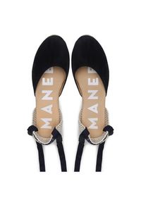 Manebi Espadryle Low Wedge Espadrilles M 1.5 WL Granatowy. Kolor: niebieski. Materiał: skóra, zamsz