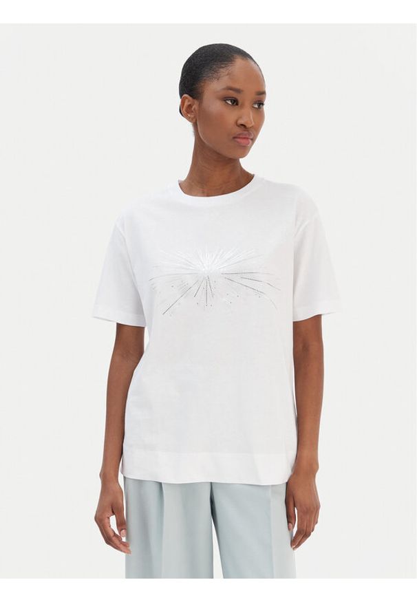 JOOP! T-Shirt Tesia 30100884 Biały Regular Fit. Kolor: biały. Materiał: bawełna