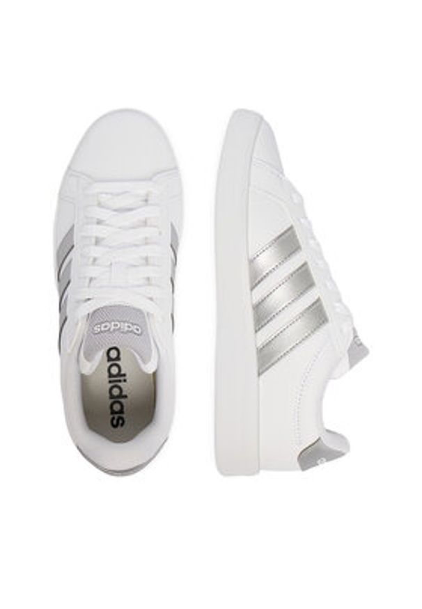 Adidas - adidas Sneakersy CEO-GRAND COURT 3.0 J JP9363 Biały. Kolor: biały. Materiał: materiał
