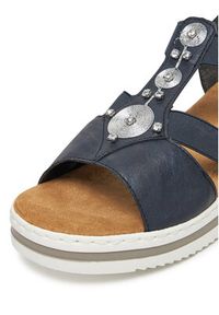 Rieker Sandały V0287-14 Granatowy. Kolor: niebieski. Materiał: syntetyk, materiał #6