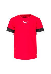 Puma - Koszulka piłkarska dziecięca PUMA teamRISE Jersey. Kolor: wielokolorowy, czerwony, czarny. Materiał: jersey. Sport: piłka nożna #1