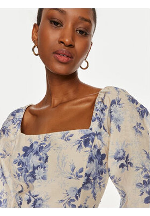 TwinSet - TWINSET Sukienka letnia 241TT2423 Écru Regular Fit. Materiał: bawełna. Sezon: lato