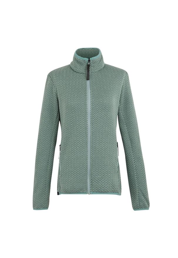 Regatta - Bluza Polarowa Damska Pełen Suwak Elzie. Kolor: zielony. Materiał: polar. Sezon: zima. Sport: turystyka piesza