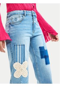 Desigual Jeansy Patch Crochet 26SWDD24 Kolorowy Straight Fit. Wzór: kolorowy #8