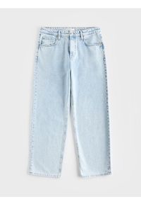 Reserved - Jeansy loose z efektem sprania - niebieski. Kolor: niebieski
