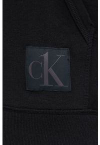 Calvin Klein Underwear bluza piżamowa damska kolor czarny. Kolor: czarny. Materiał: dzianina. Długość: długie