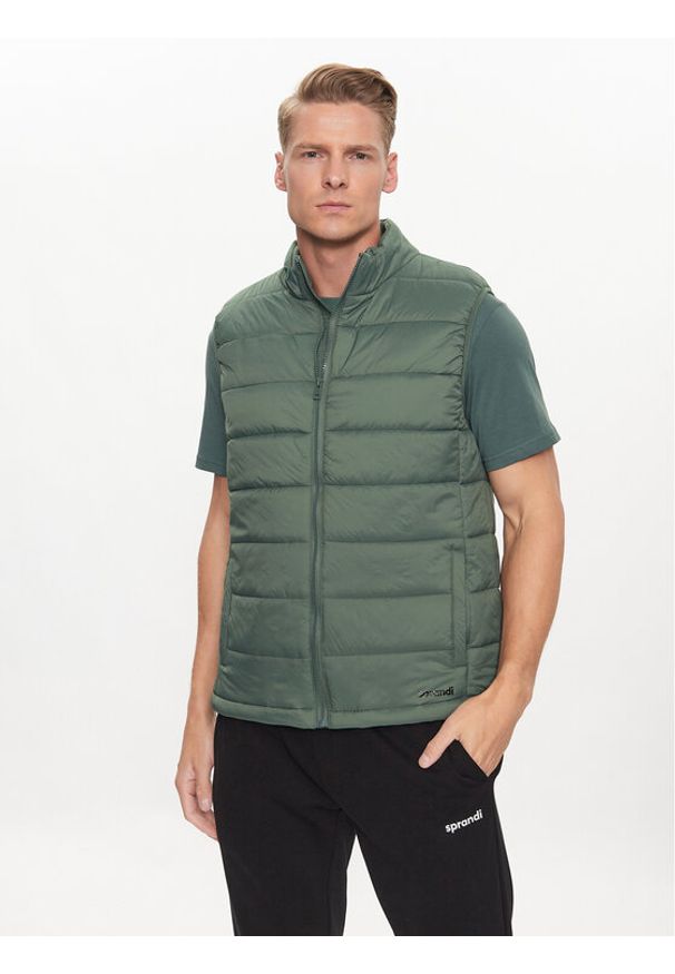 Sprandi Bezrękawnik SP3-KAM011 Zielony Regular Fit. Kolor: zielony. Materiał: syntetyk. Długość rękawa: bez rękawów