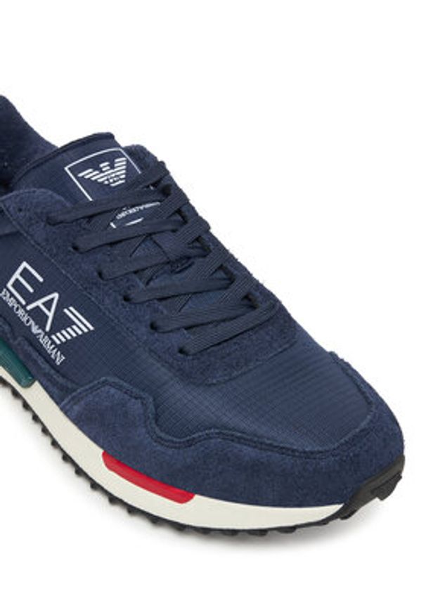 EA7 Emporio Armani Sneakersy 7X000380 AF19175 MZ230 Granatowy. Kolor: niebieski. Materiał: materiał