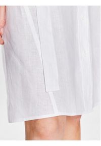 Calvin Klein Sukienka koszulowa K20K205245 Biały Regular Fit. Kolor: biały. Materiał: len. Typ sukienki: koszulowe #4