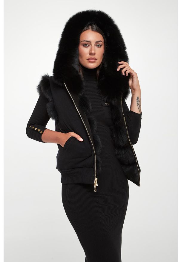 Suprema - Kamizelka damska futrzana dwustronna z lisa SUPREMA. Materiał: futro