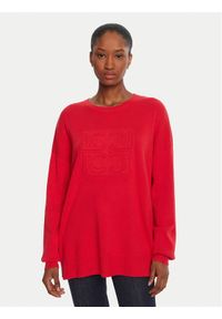 LOLA CASADEMUNT Sweter LF2511004 Czerwony Loose Fit. Kolor: czerwony. Materiał: syntetyk #1