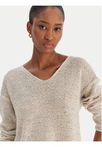 Vero Moda Bluzka Leilani 10318223 Beżowy Loose Fit. Kolor: beżowy. Materiał: syntetyk #2