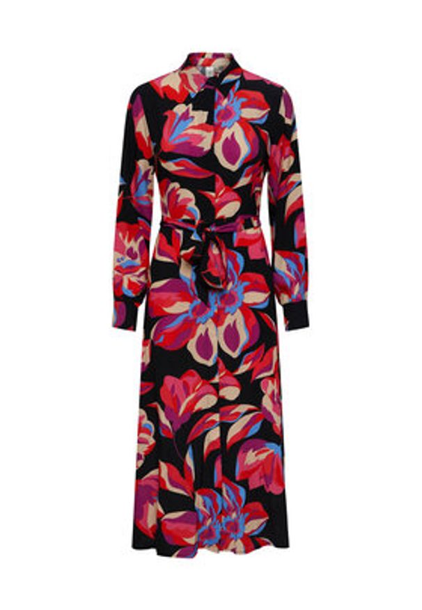 YAS Sukienka koszulowa 26030726 Kolorowy Regular Fit. Materiał: wiskoza. Wzór: kolorowy. Typ sukienki: koszulowe