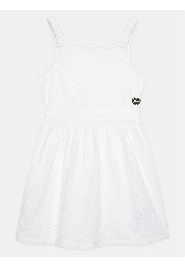 Guess Sukienka elegancka J4GK22 WG5N0 Biały Regular Fit. Kolor: biały. Materiał: bawełna. Styl: elegancki
