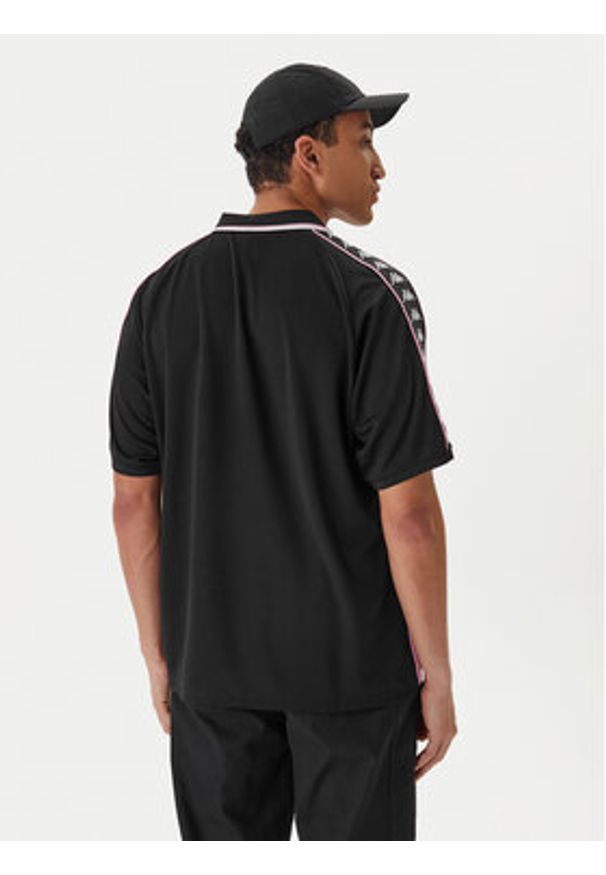 Kappa Koszulka techniczna Banda Stafen 38254UW Czarny Comfort Fit. Kolor: czarny. Materiał: syntetyk