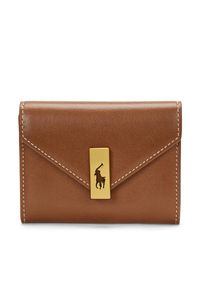Mały Portfel Damski Polo Ralph Lauren. Kolor: brązowy
