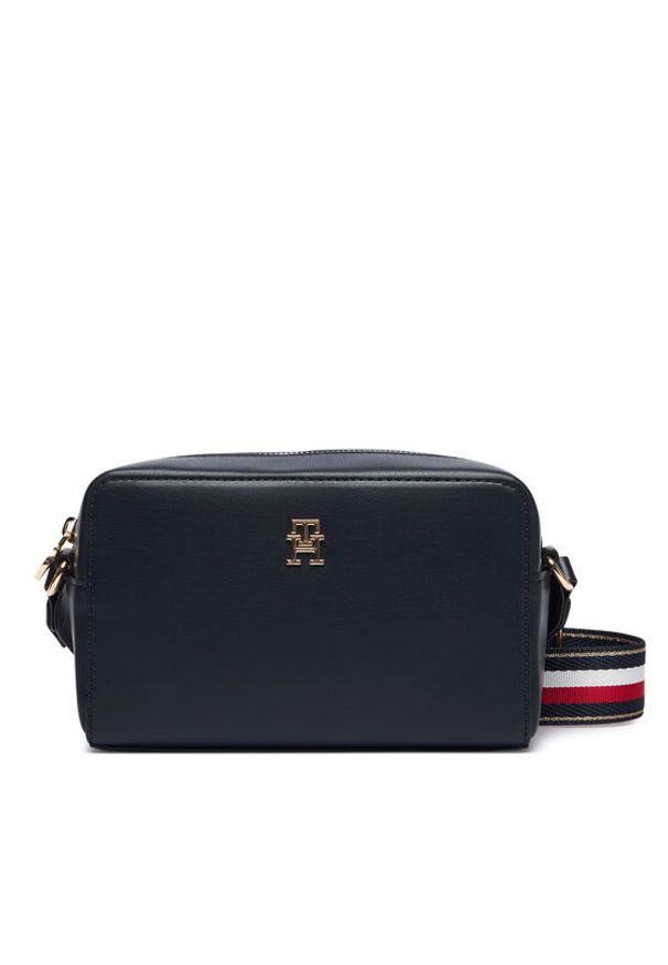 TOMMY HILFIGER - Tommy Hilfiger Torebka Th Joy Camera Bag Corp AW0AW19315 Granatowy. Kolor: niebieski. Materiał: skórzane
