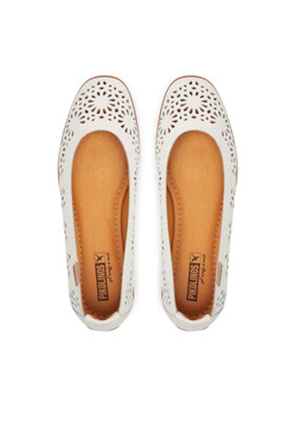 Pikolinos Baleriny W4C-4927 Biały. Kolor: biały. Materiał: skóra