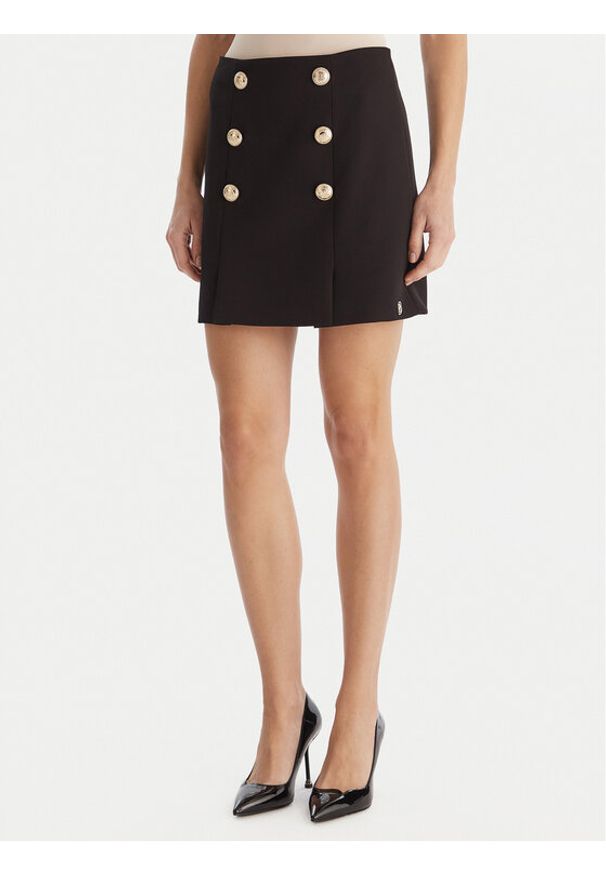 Babylon Spódnica mini S00612 Czarny Regular Fit. Kolor: czarny. Materiał: syntetyk