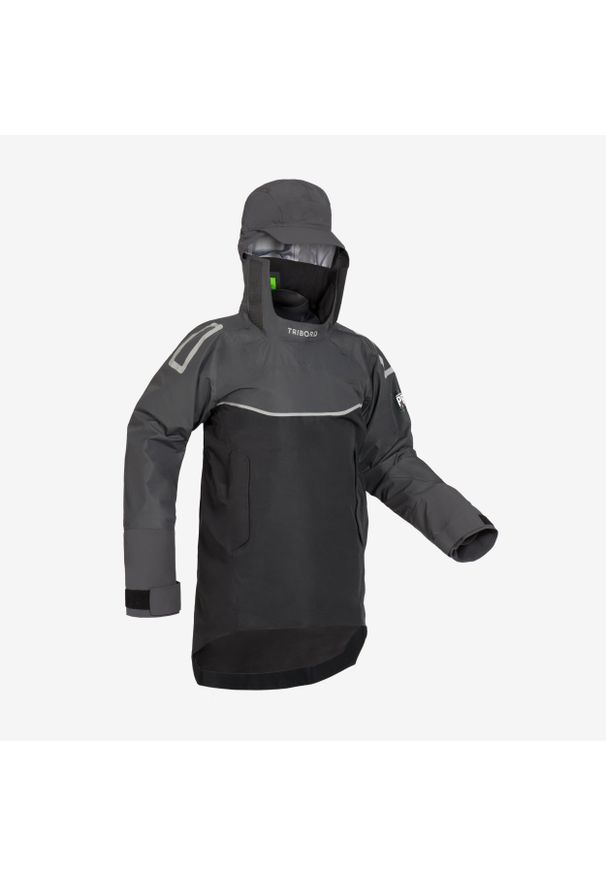 Decathlon - Kangurka długa żeglarska męska Tribord Offshore PRO Series. Kolor: szary, wielokolorowy, czarny. Materiał: tkanina, materiał, neopren, polar. Długość: długie