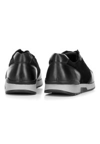 Wittchen - Męskie sneakersy ze skóry zamszowej i licowej czarne. Okazja: na co dzień. Nosek buta: okrągły. Kolor: czarny. Materiał: zamsz, skóra #3